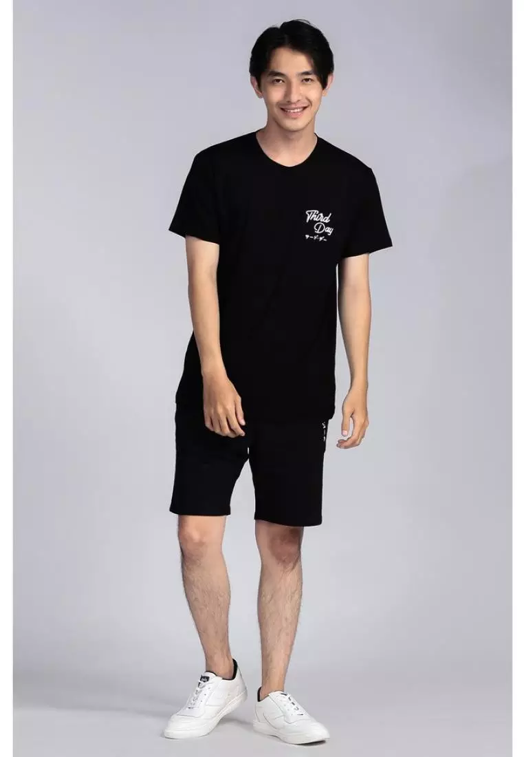 MTI18 Kaos Pria Simple Jepang Distro Script Dakir Hitam