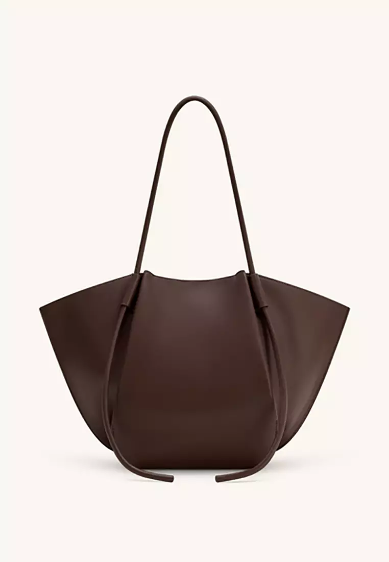 Nala Wide Tote Bag - Deep Brown