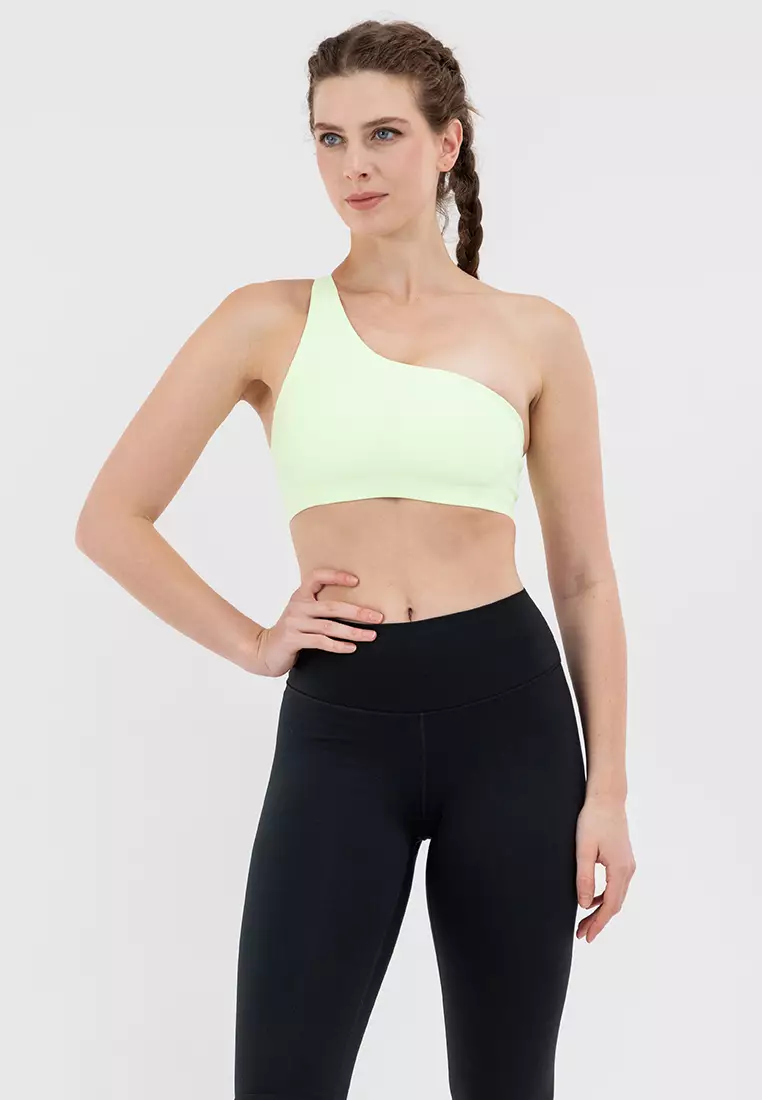 Zenvy Asymmetrical Light-Support Padded Sports Bra