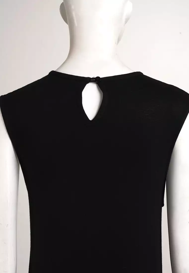 Getta Inner Dress - Sleeveless Black | Inner Gamis