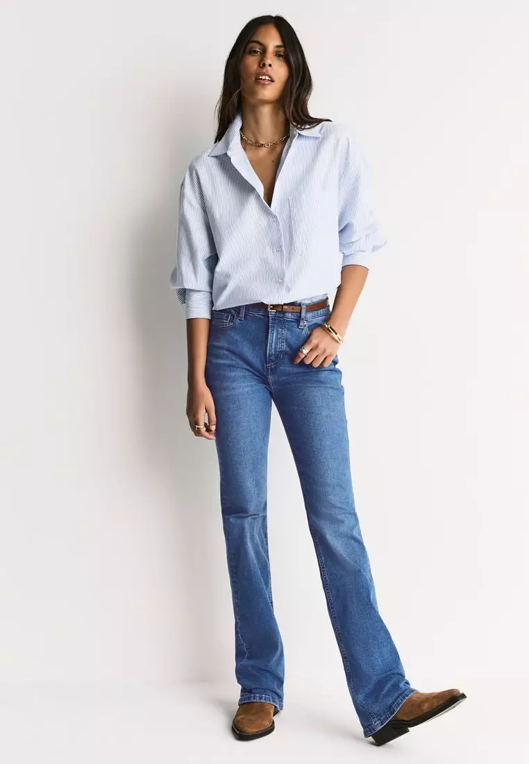 Mid Rise Stretch Bootcut Jeans