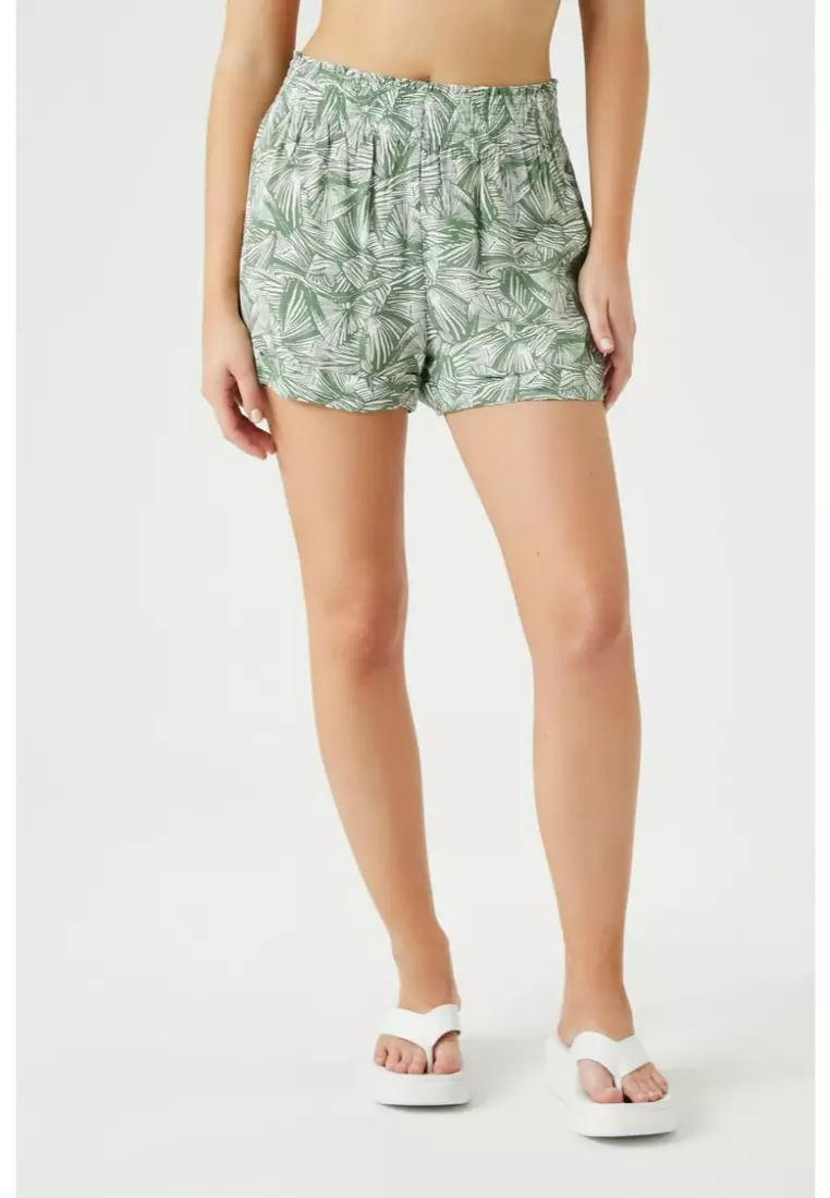 Forever 21 green shorts top