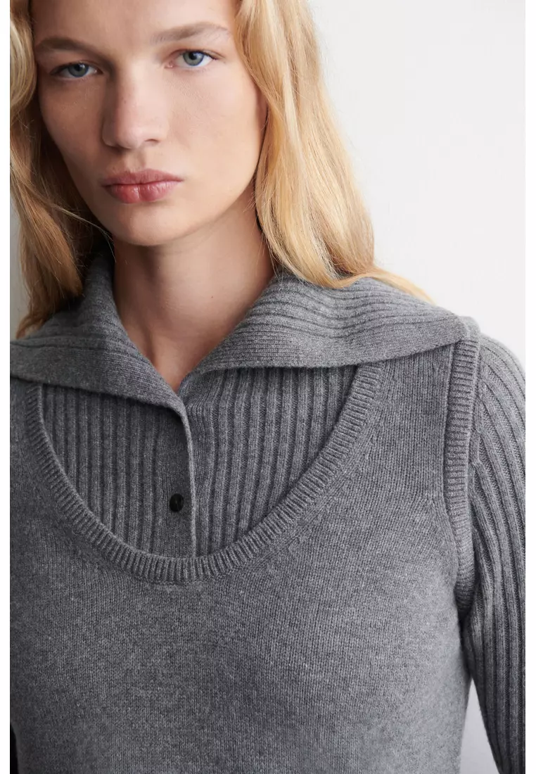 LAYERED MERINO WOOL JUMPER