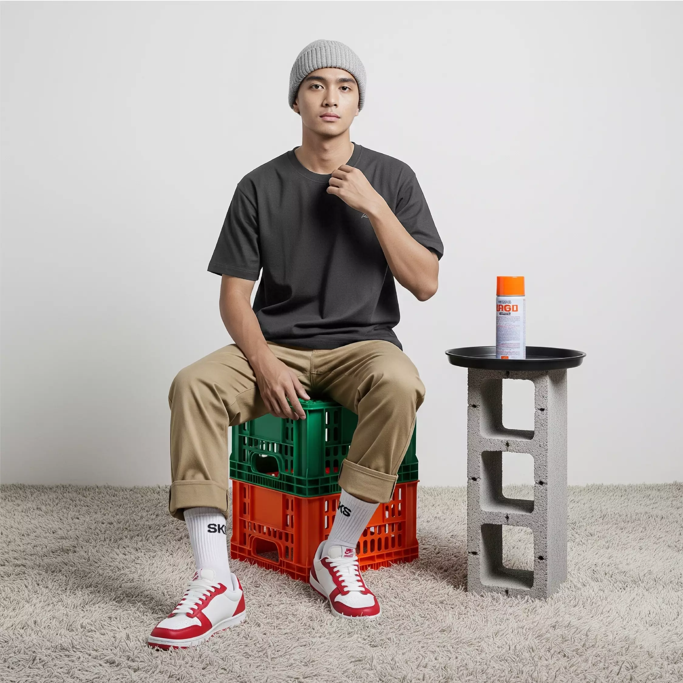 Kale Exo Dark Grey / Atasan Kaos Pria / Baju Kaos Pria / Kaos Basic Pria / Kaos Boxy Fit / Kaos Korea