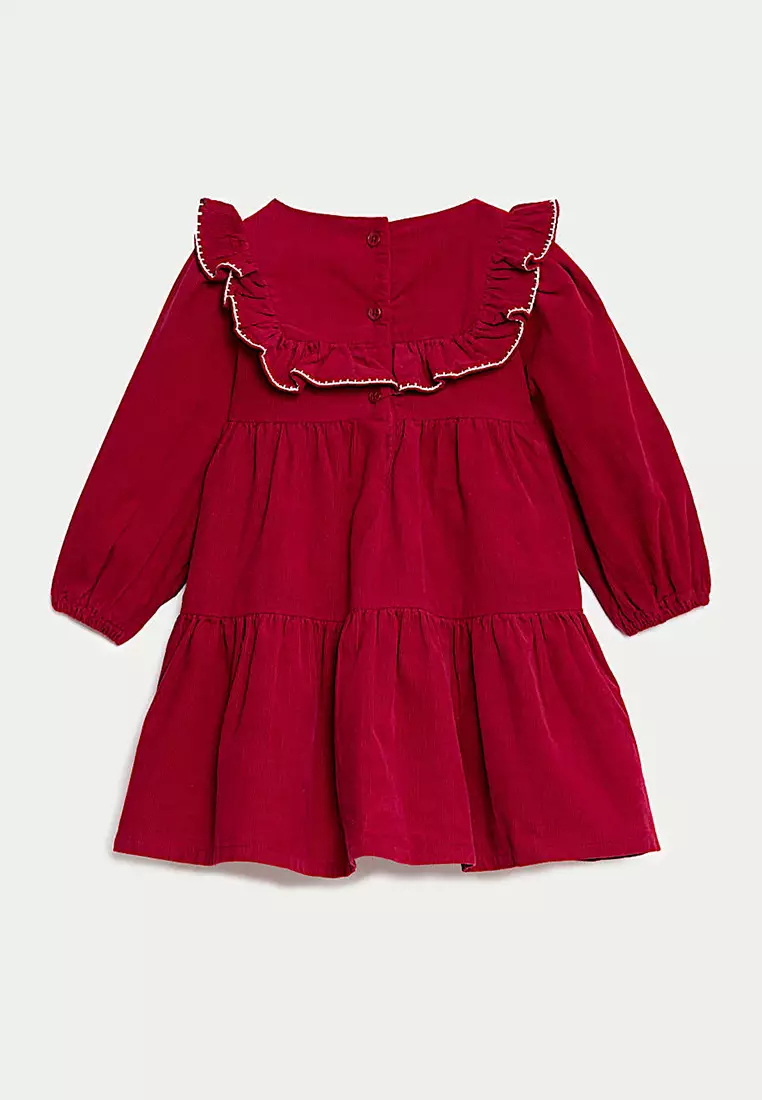 2pc Cotton Rich Bird Dress with Tights