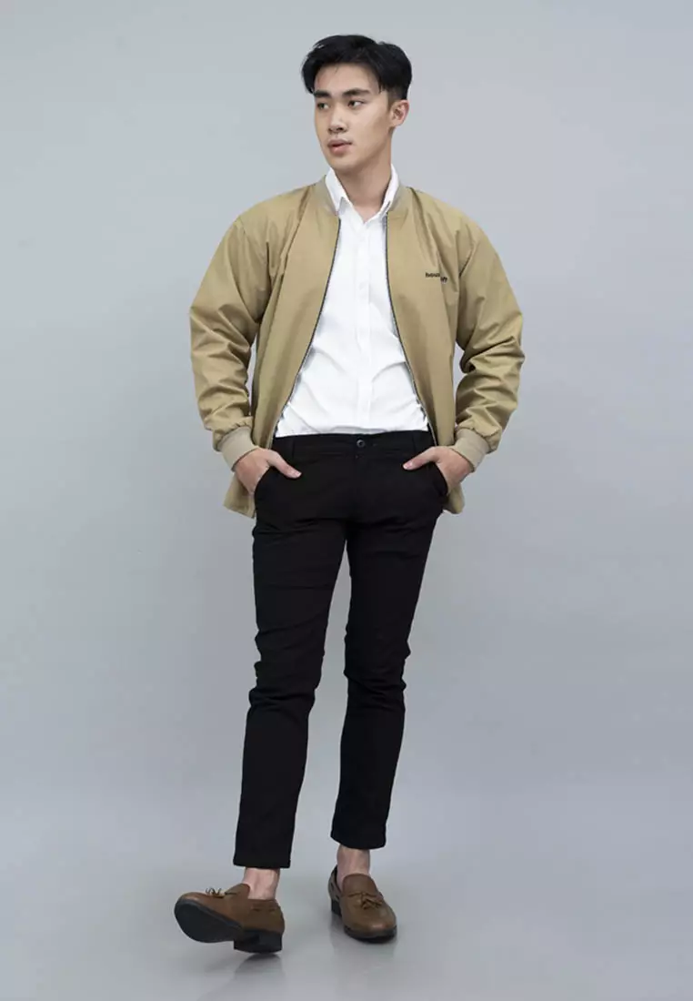 Houseofcuff Jaket Bomber Polos Windbreaker Krem