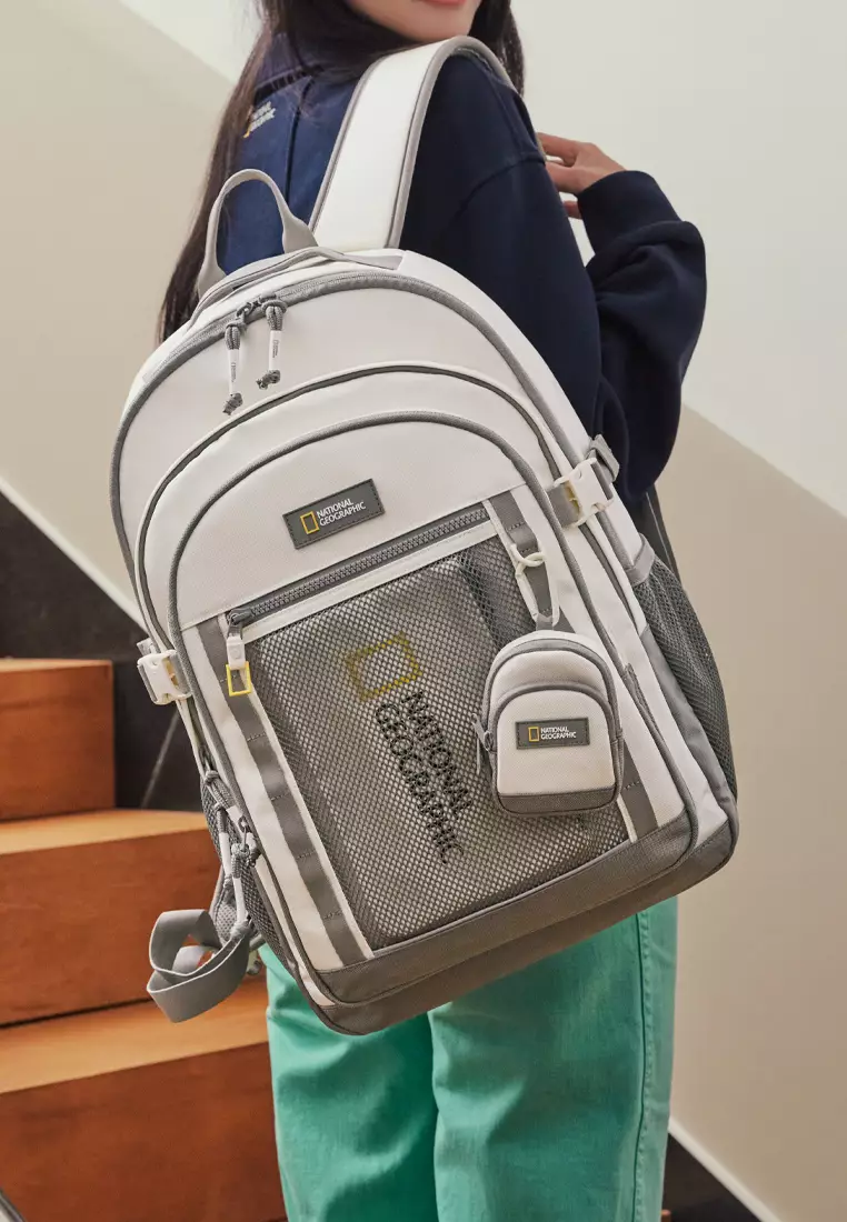 ★NATIONAL GEOGRAPHIC★POUCH MESH POCKET BACKPACK National Geographic Explorer Backpack with Mesh Pocket