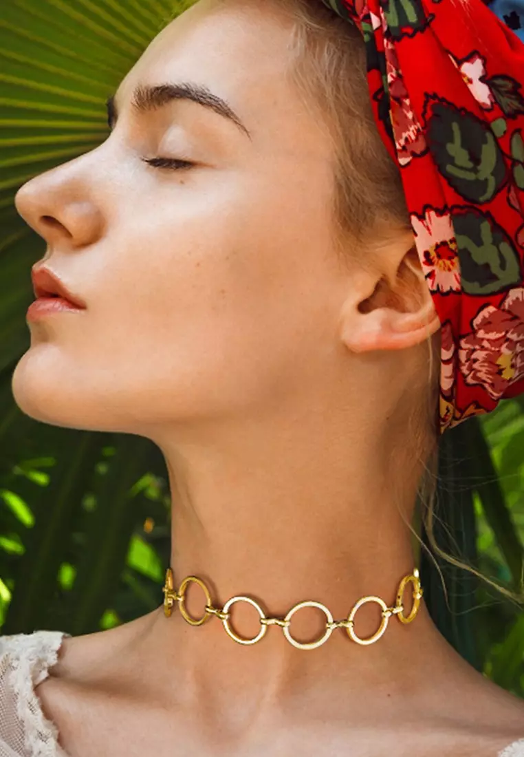 Open Circle Choker Necklace