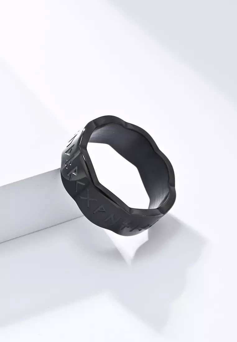 Titanium Steel Runes Ring JW QF-JZ822