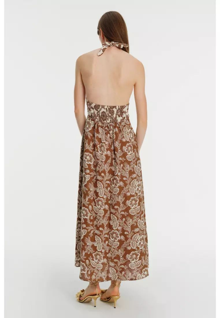 Low cut floral dress store