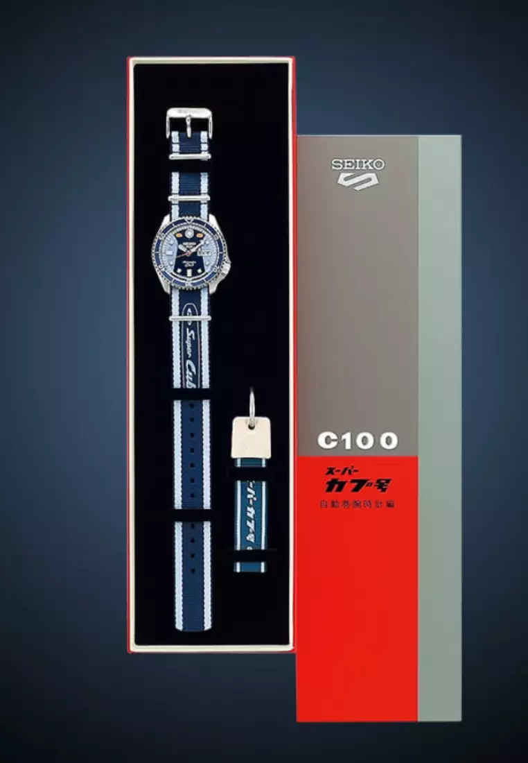 精工5 Sports 55週年本田Super Cub限量版自動腕錶SRPK37K1