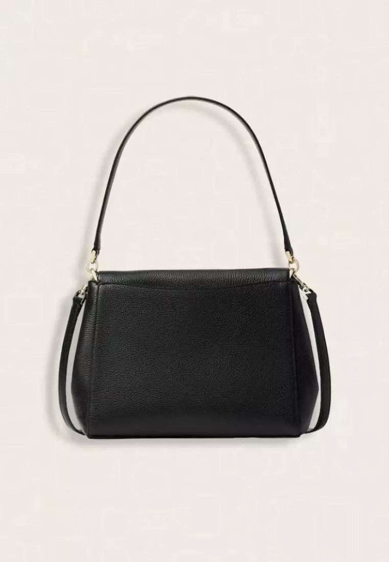 Kate Spade Leila Medium Flap Shoulder Bag Black