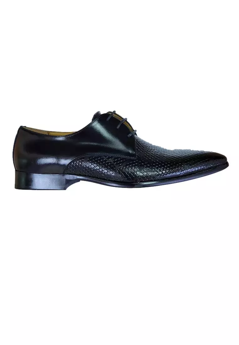 Discount on Kings Collection  shoes - SKU: Dax Vintage Crocodile Pattern Leather Shoes