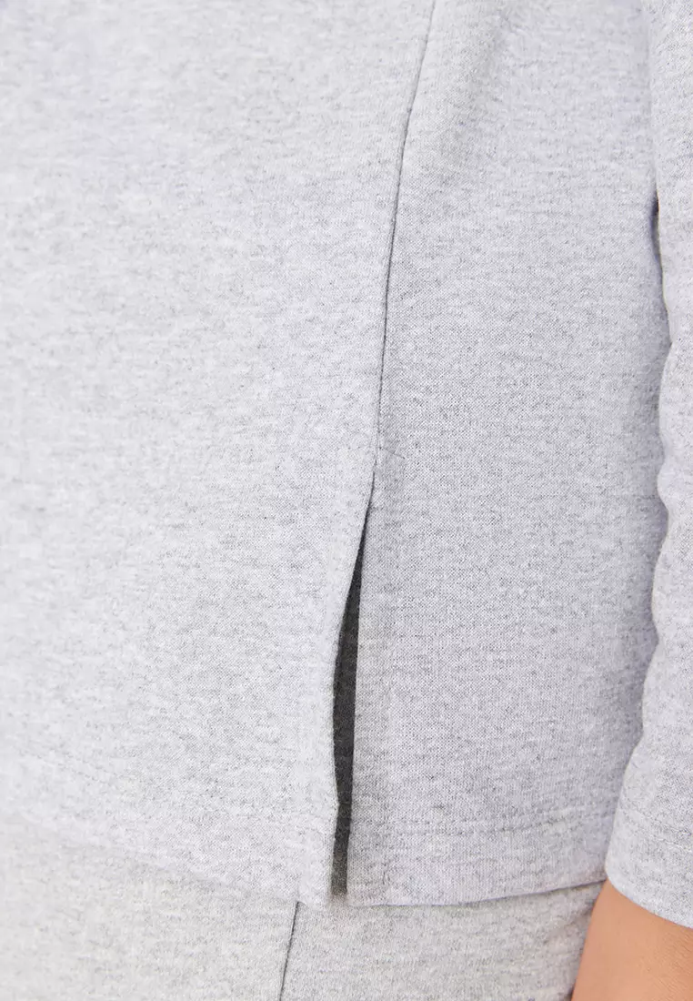 Plus Size Knitted Pajamas with Slits.