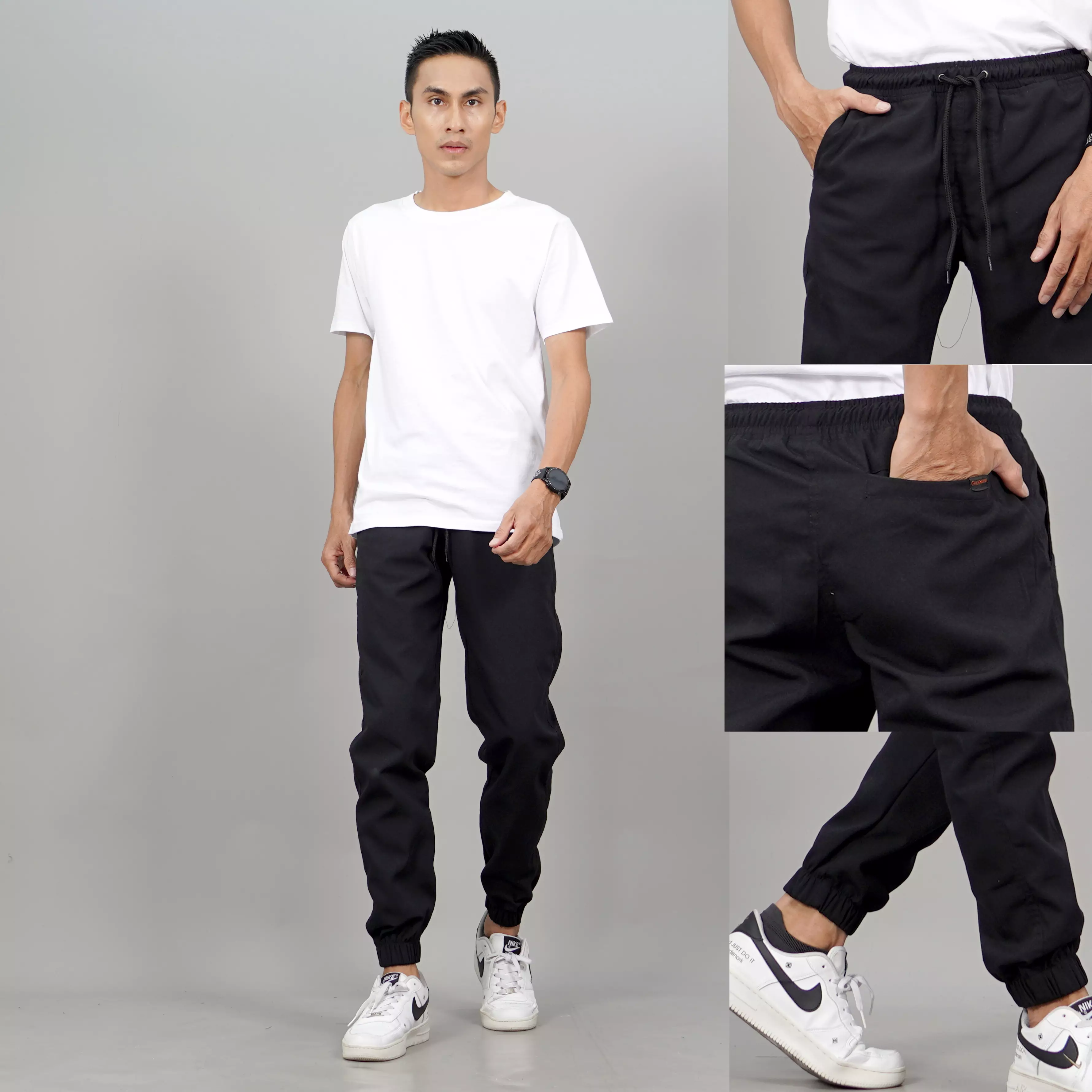 Celana Jogger Hitam Celana Joger Hitam Jogger Pants Joger Pants - HITAM