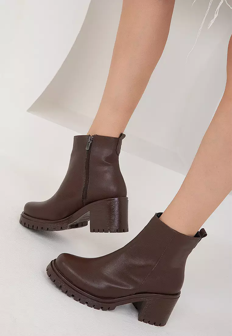 Chunk Heeled Ankle Boots