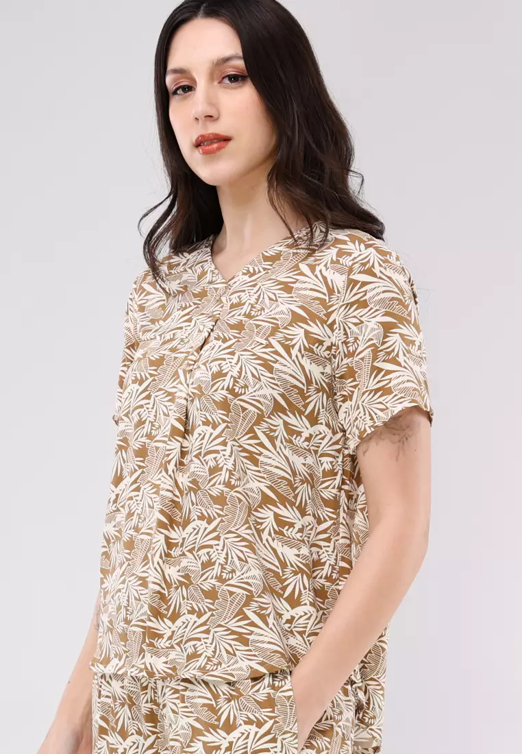 Woven Printed Single Twill Terno Blouse & Pants