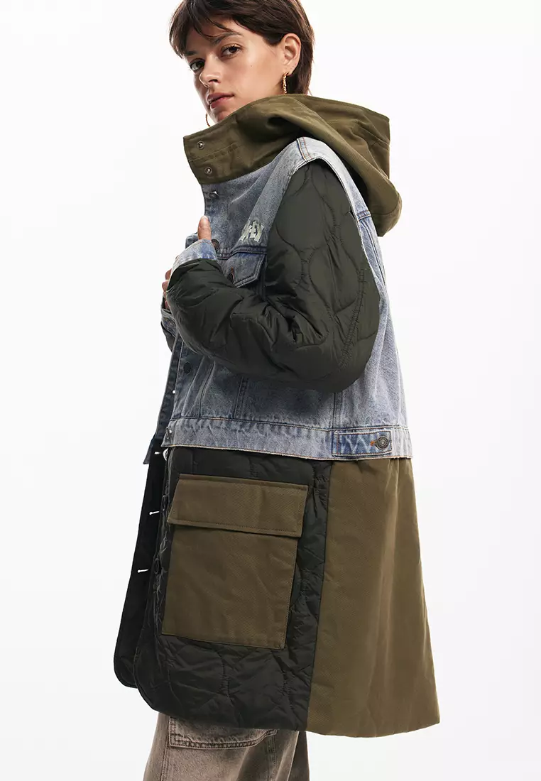 Buy Desigual Desigual Woman Hybrid parka with Mickey hood. Online | ZALORA Malaysia