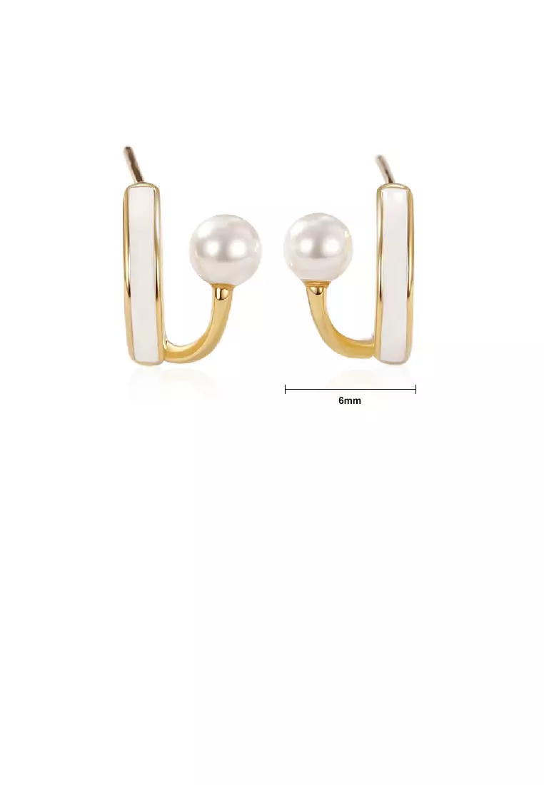 Simple Transparent Resin Heart-shaped Earrings Elegant Temperament