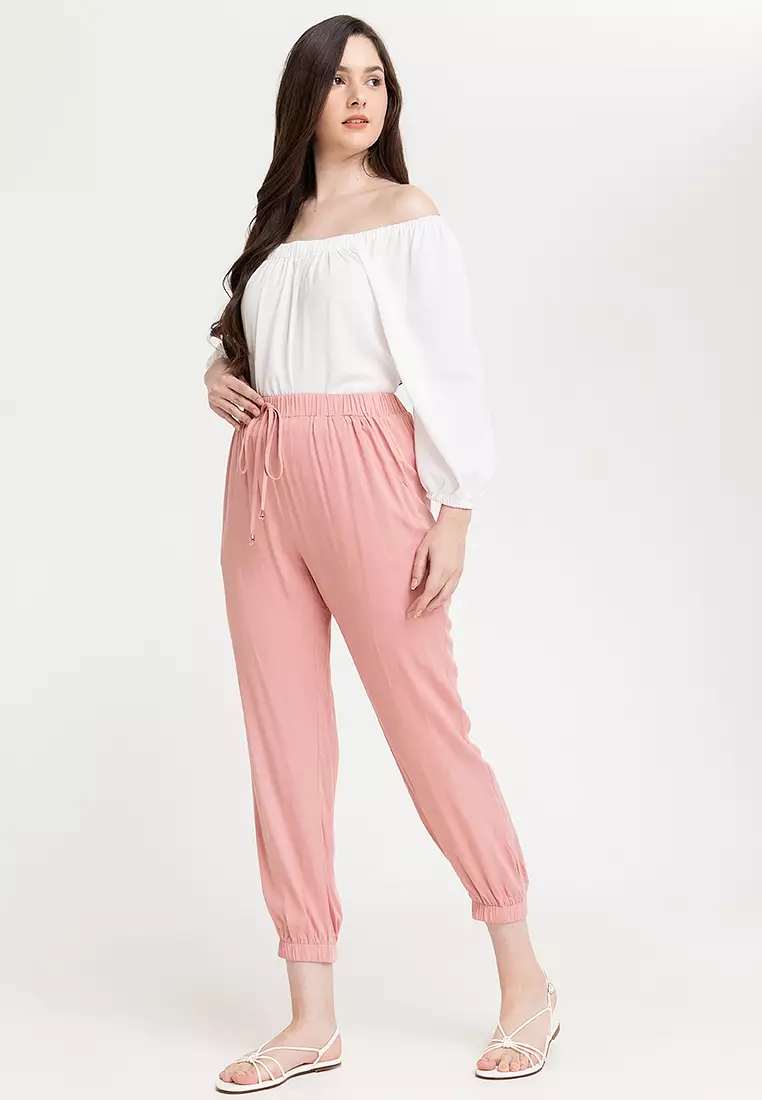 Chie Elastic Waist Relaxed Pants