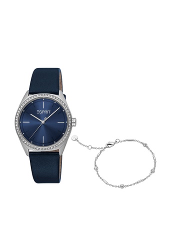 ESPRIT blue and silver Esprit Aubrey Women Watch & Jewellery Set ES1L289L0025 C8FE9AC38BD3F4GS_1