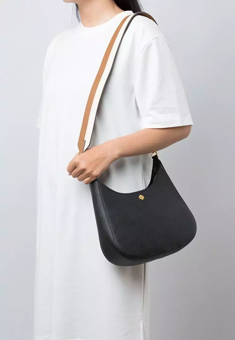 Tory burch fleming swingpack black on sale