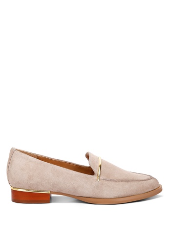 Rag & CO. brown Taupe Suede Slip-on E8B65SHB94F02AGS_1