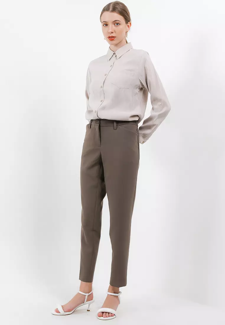 Femme Celana Formal Slim Fit