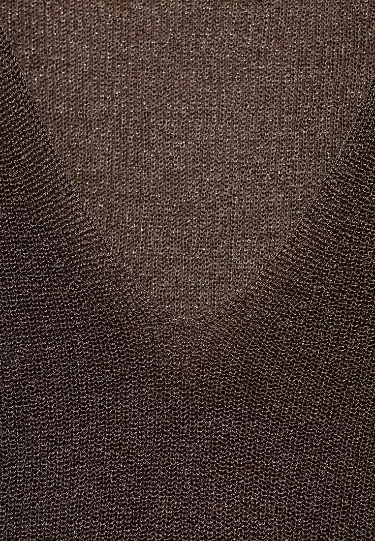 V-Neck Lurex Sweater