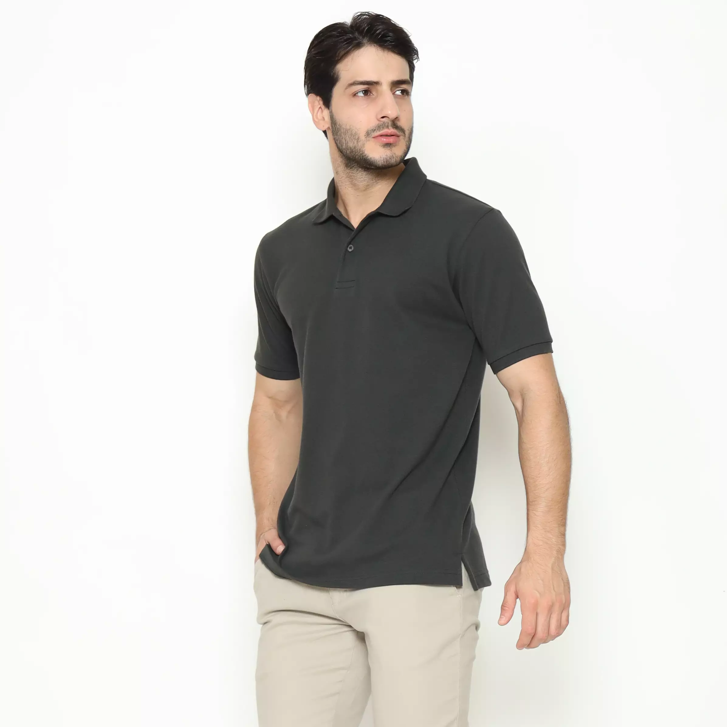 MAGINOT POLO SHIRT PIQUE PRIA DARK GREY