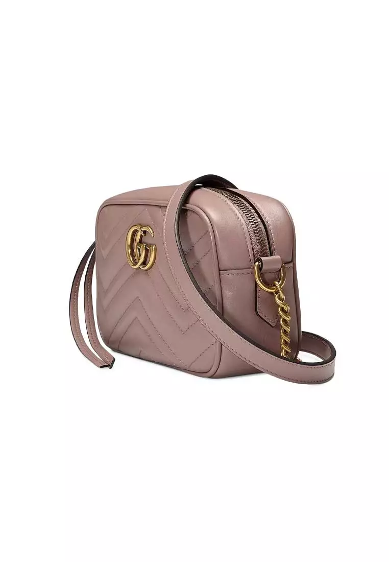 GUCCI GG Marmont Matelassé Mini Bag Dusty Rose 448065