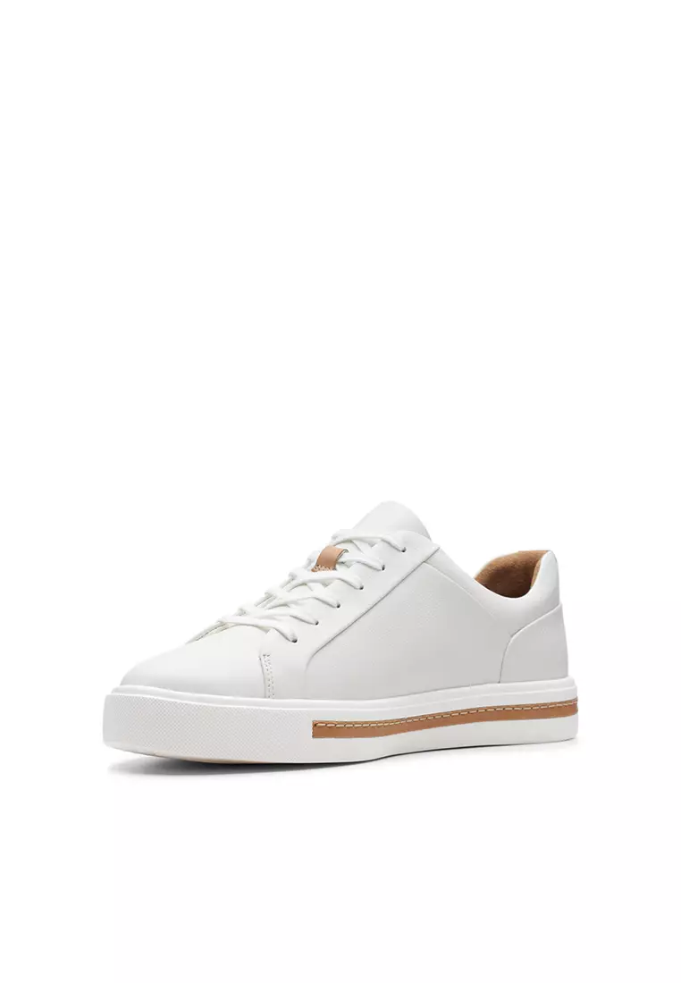 Un Maui Lace White Leather Womens Sport Shoes