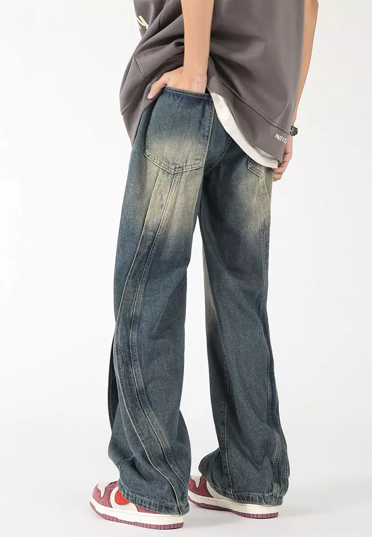 Vintage Washed Loose Fit Jeans LK-DKS2383