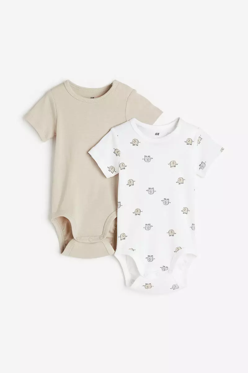 Buy H&M 2-Pack Cotton Bodysuits 2024 Online