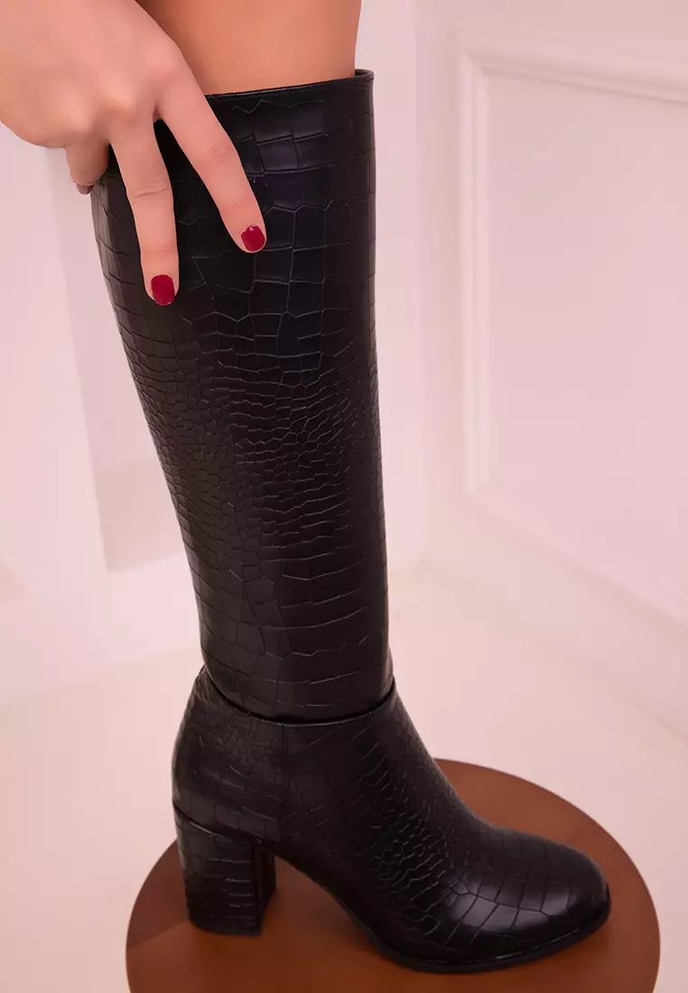 Jual Soho Knee-High Block Heeled Boots Original 2025 ZALORA