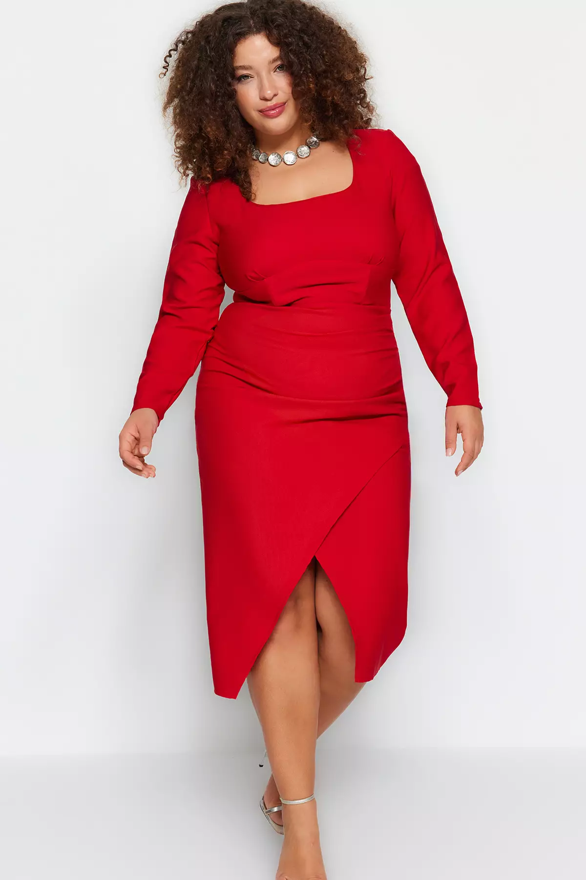 Cheap plus size midi dresses sale
