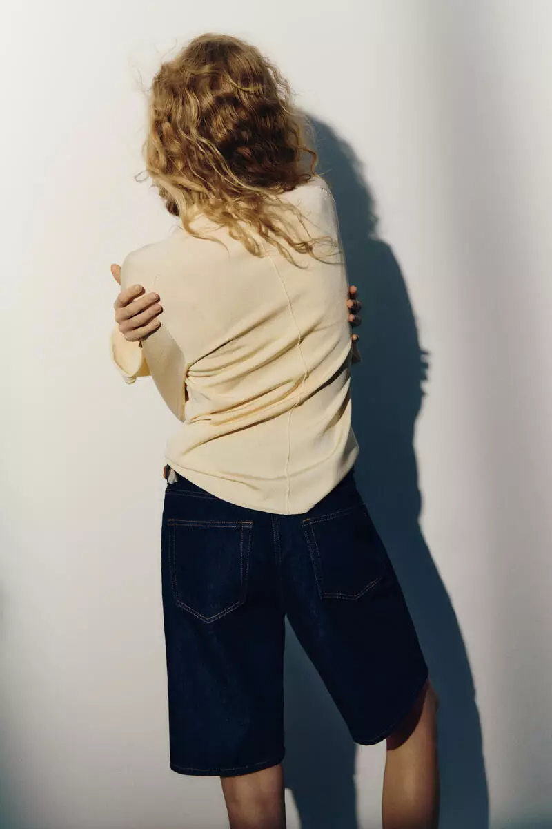Denim Bermuda shorts