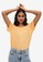 Mango 橘色 Short-Sleeved Linen T-Shirt D1584AA08FE9ACGS_1