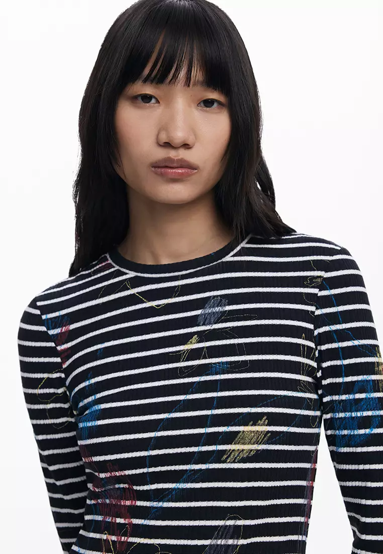 Striped combined dress