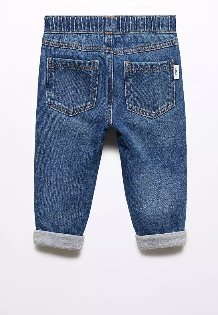 Kids High Rise Embroidered Jeggings with Washwell