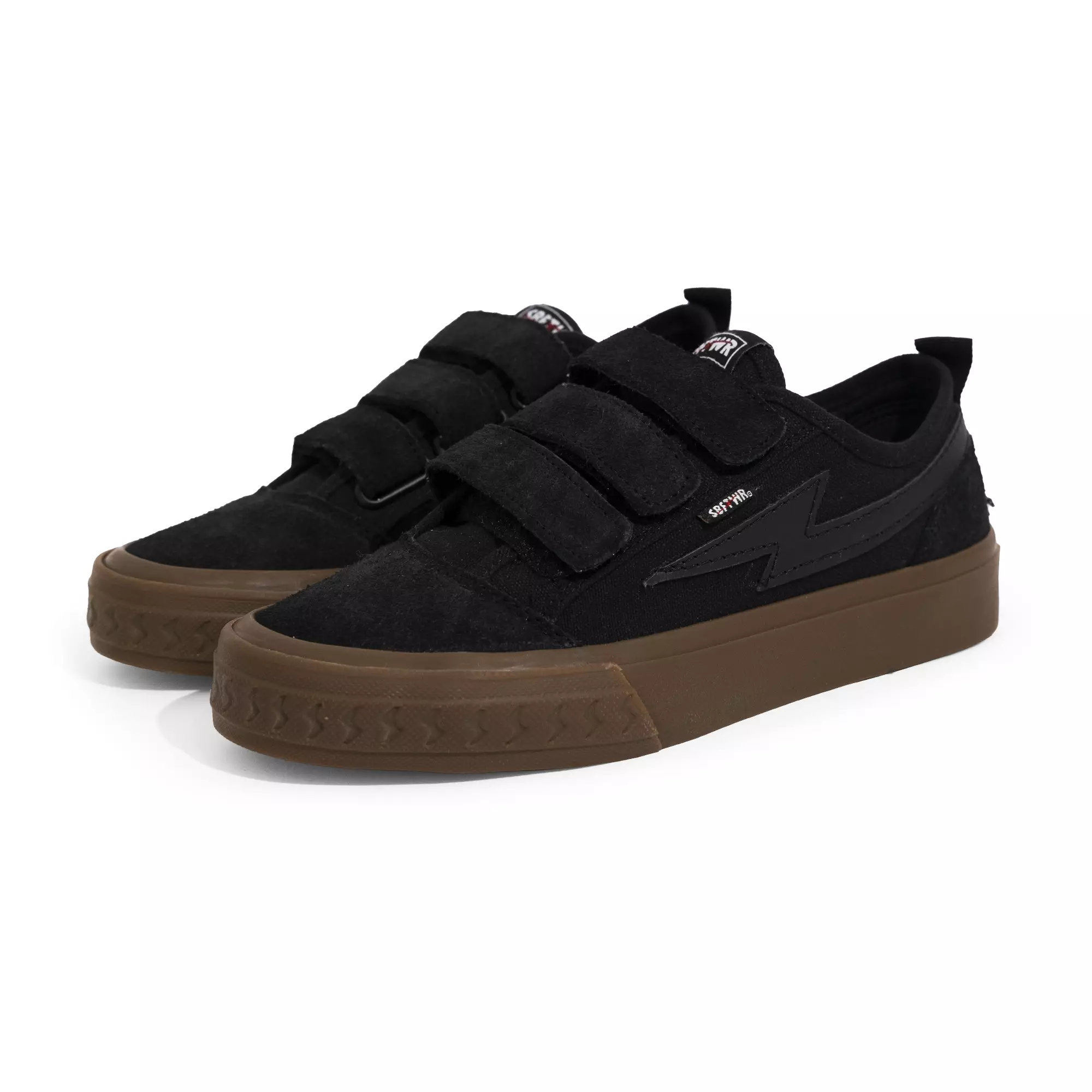 SABA Reno All Black Dark Gum - Sepatu Sneakers Pria Wanita