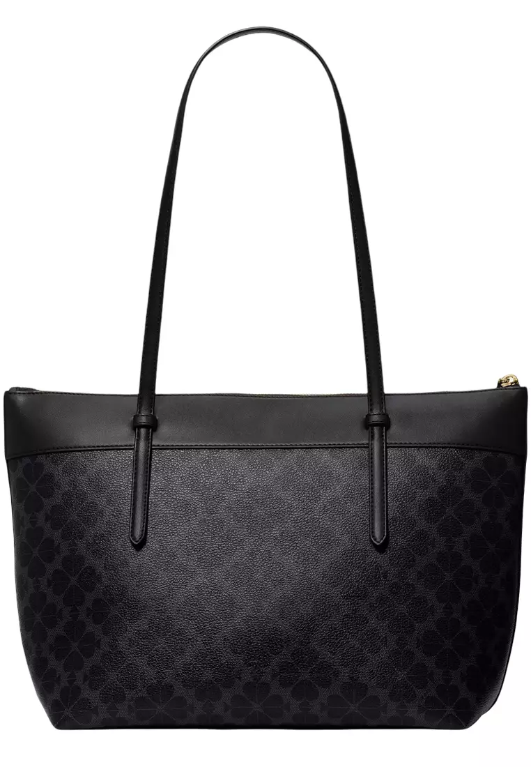 All Day Spade Flower Tote Bag - Black KO142