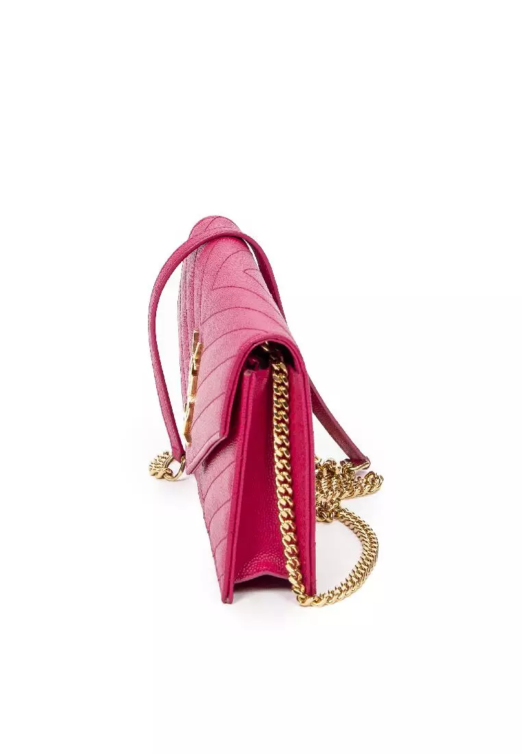 YVES SAINT LAURENT Pre loved Envelope Chain Wallet 2024 Buy YVES