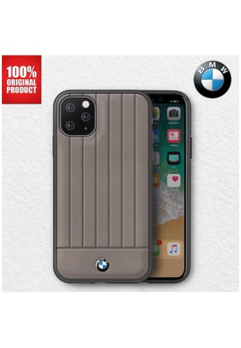 BMW brown BMW - Leather Lines Back Case / Casing IPhone 11 Pro Max 6.5" - Brown 48EC1ESAB77F4DGS_1