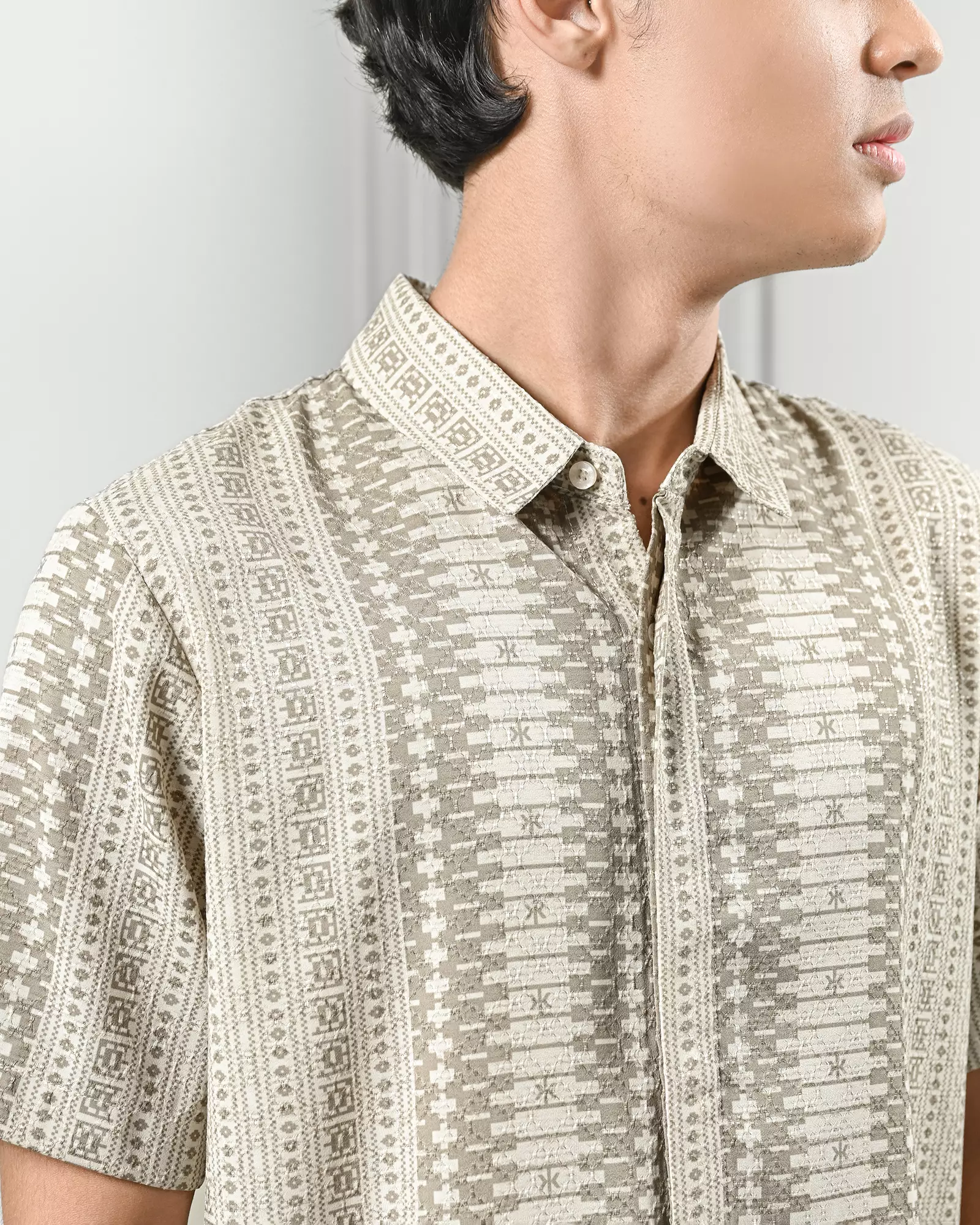 KASEP MADANA SHIRT / KEMEJA PRIA / BAJU LEBARAN - MOCCA