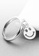 ZITIQUE silver Women's Smiley Face Pendant Adjustable Ring - Silver EFEDFACC95CAD0GS_5