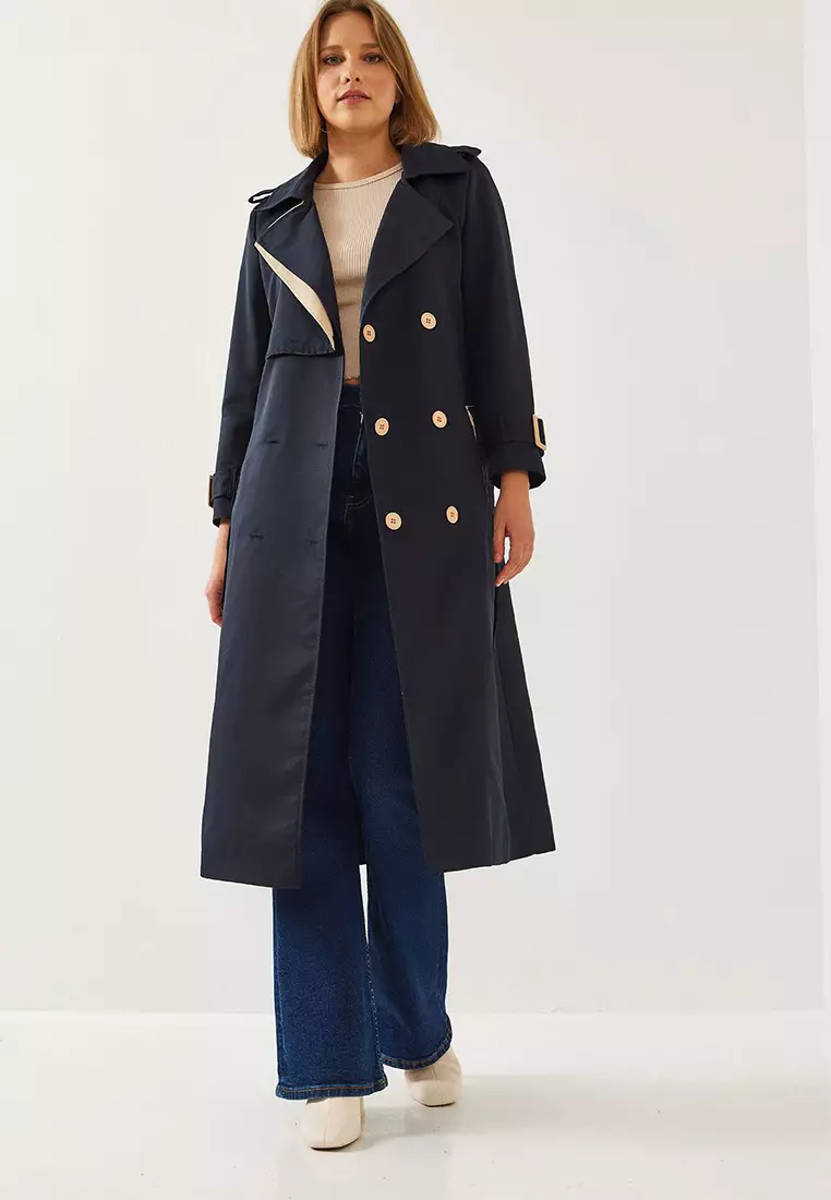 Women's Garni Windbreaker Detail Flap Trench Coat 2488 60261003