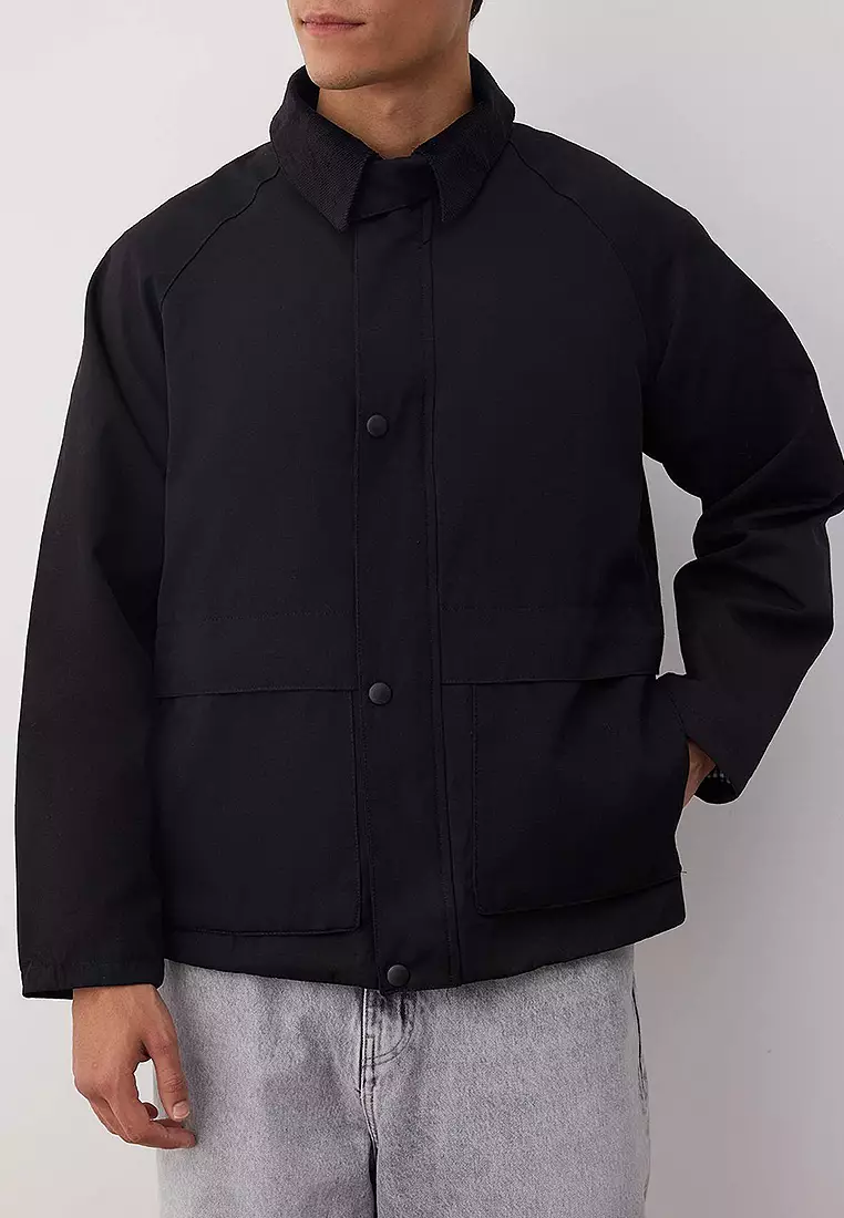 Check Lined Shirt Jacket