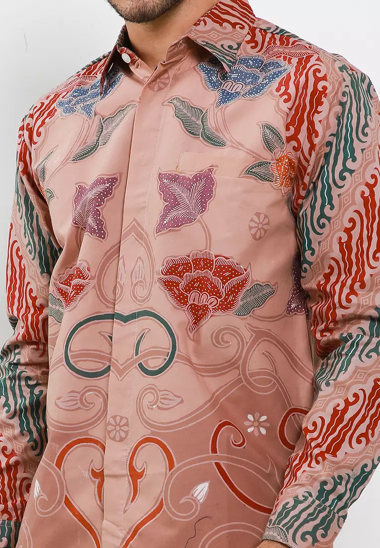 Harjaya Kemeja Batik Tulis Premium Pria Casual Modern Lengan Panjang