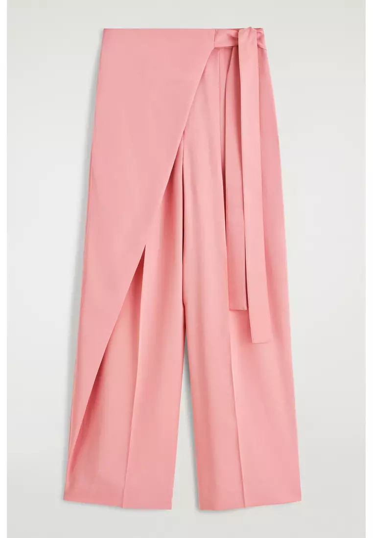 FLUID WRAP-FRONT TROUSERS